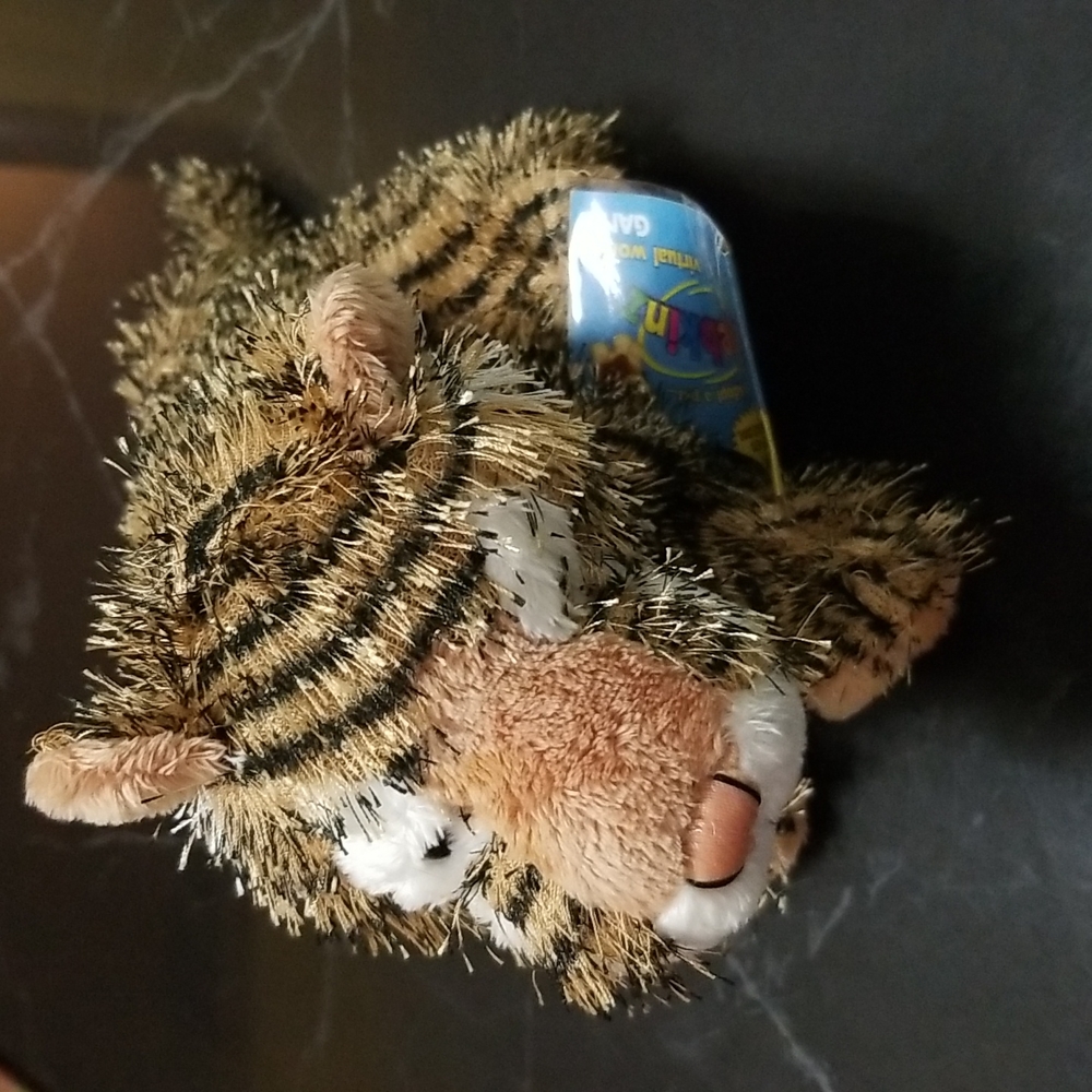 GANZ WEBKINZ TIGER 9" LONG HM032 NEW W SECRET SEALED CODE